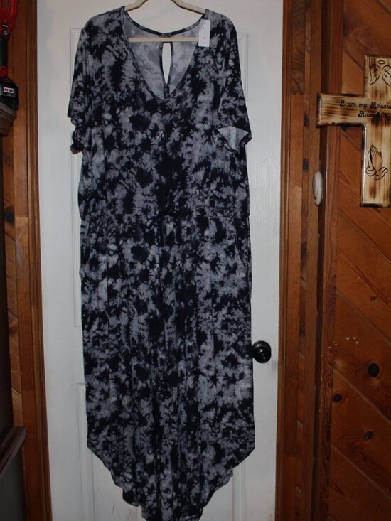 Lane Bryant Livi Pants - NWT Lane Bryant LIVI Blue Tie-Dye Jumpsuit size 26/28 SUPER FUN! CUTE!!